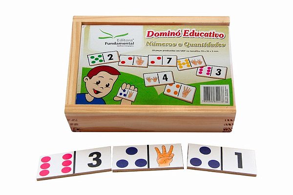 Dominó Números e Quantidades - c/28 pçs.