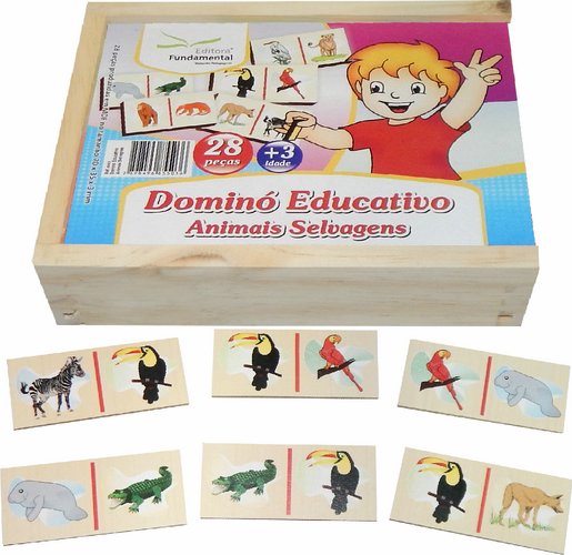 Dominó Educativo Animais Selvagens