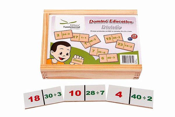 Dominó Divisão - c/28 pçs.