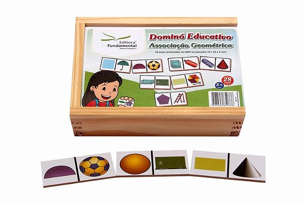 Dominó Associação Geométrica - c/28 pçs.