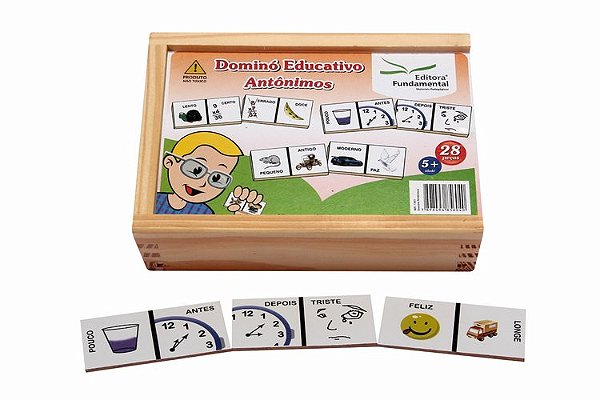 Dominó Antônimos - c/28 pçs.