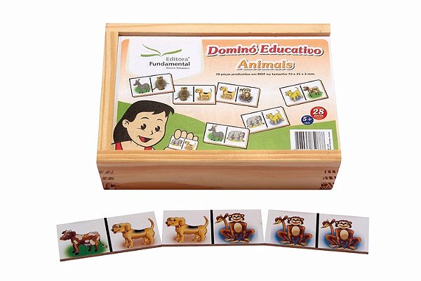 Dominó Animais - c/28 pçs.