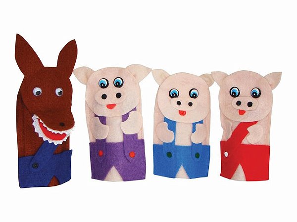 Dedoches Solapa (refil) - Os Três Porquinhos