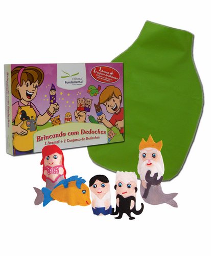 Dedoches + Avental Cx. c/Pequena Sereia
