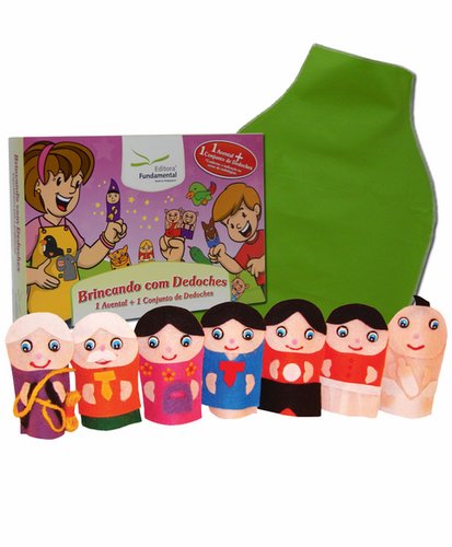 Dedoches + Avental Cx. c/Família Branca