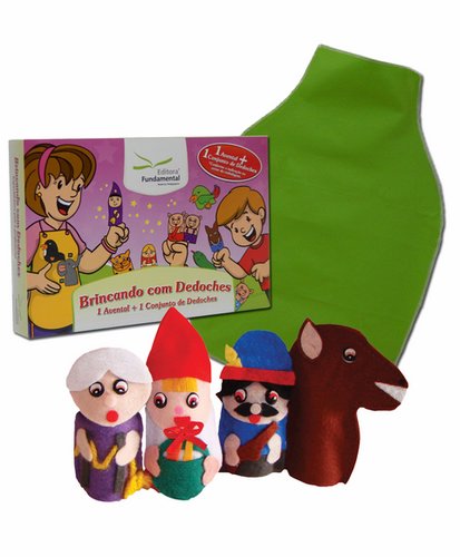 Dedoches + Avental Cx. c/Chapeuzinho Vermelho