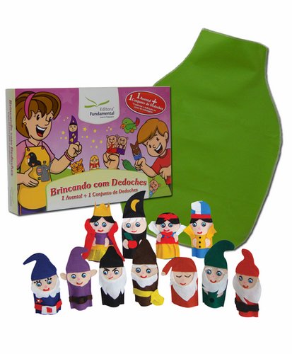 Dedoches + Avental Cx. c/Branca de Neve e os Sete Anões