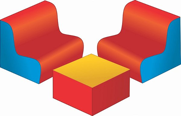 Espumados - Sala c/3 pçs. 60x50x50 cm