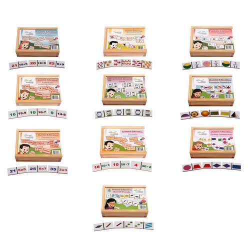 Dominó - Conjunto Alfabetização - Cx. c/10 jgs.