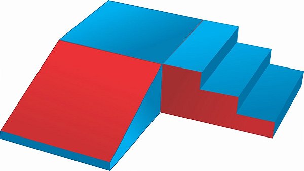 Escada e Rampa c/3 pçs. med. 1,20x1,20x30cm