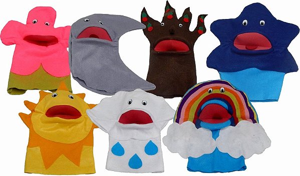 Fantoches Elementos Da Natureza - c/7 un.