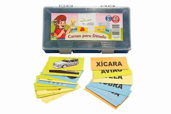 Cartas para ditado - Cx. Plástica c/40 Cartas