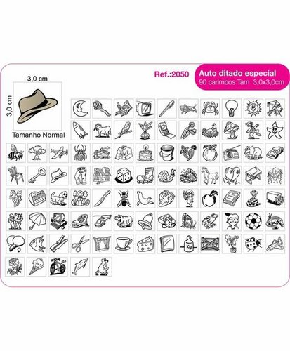Carimbos Auto Ditado Especial - c/90 un.