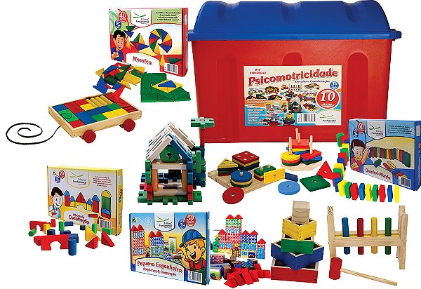 Baú Psicomotricidade  c/10 pçs. diversas