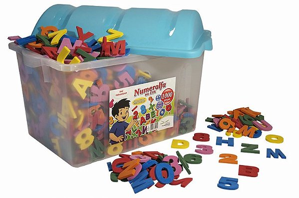 Baú Numeralfa -  c/1000 pçs. em EVA 6mm