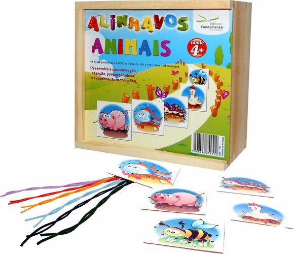 Alinhavos Animais - Cx. c/06 pçs. + 06 Cadarços