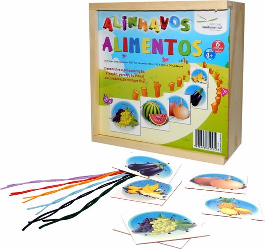 Alinhavos Alimentos - Cx. c/06 pçs. + 06 Cadarços