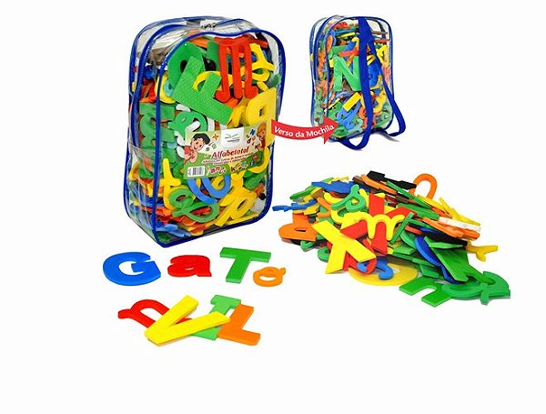 Alfabetotal Letras Maiúsculas e Minúsculas c/124 pçs. em EVA