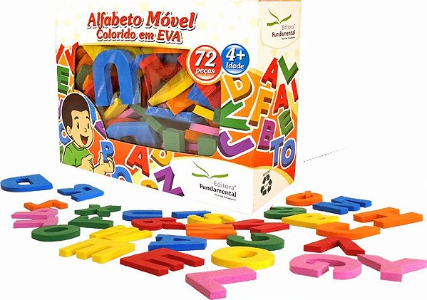 Alfabeto Móvel Colorido EVA c/72 pçs.