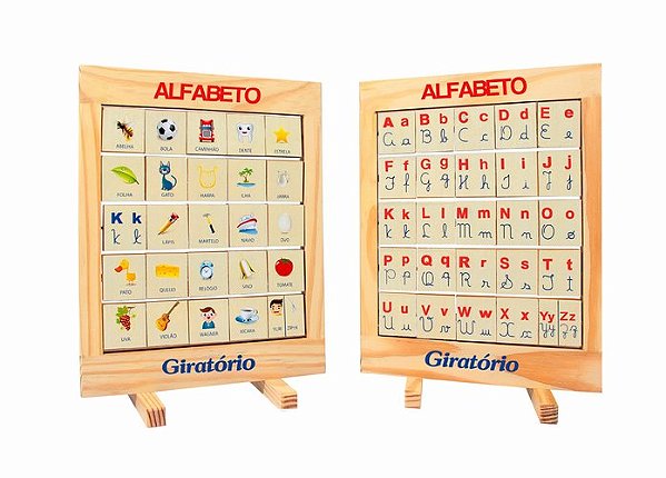 Alfabeto Giratório - Quadro Med. 32x24x2cm