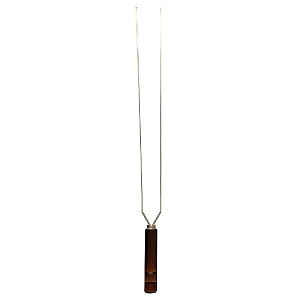 Espeto Duplo 70cm De Inox Com Cabo Madeira - Churrasco