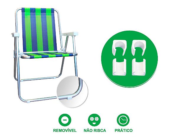 Kit para 10 cadeiras - Protetor para cadeira de praia