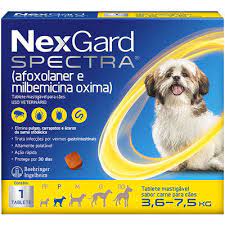 NEXGARD SPECTRA PARA CÃES DE 3,6 À 7,5KG - 3 TABLETE
