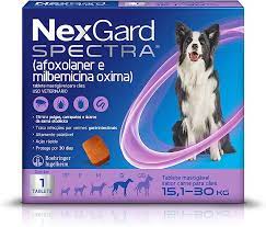 NEXGARD SPECTRA PARA CÃES DE 15,1 À 30KG - 3 TABLETE