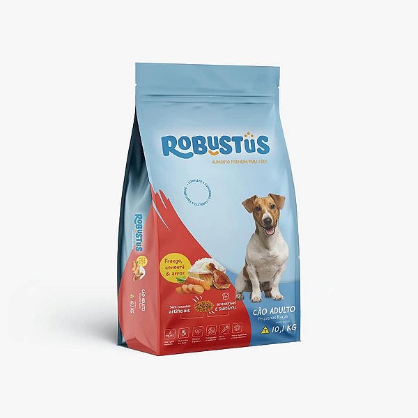 RAÇÃO ROBUSTUS PREMIUM CÃO ADULTO RAÇAS PEQ. - 10,1KG
