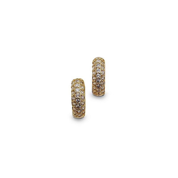 Brinco argola prata 925 banho ouro 18k