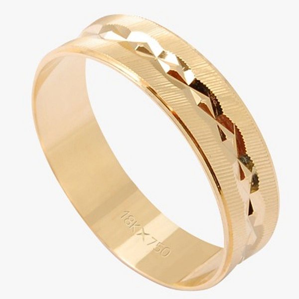 Aliança Ouro 18k Trabalhada
