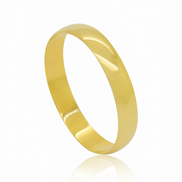 Aliança Ouro 18k Tradicional 3mm Confort