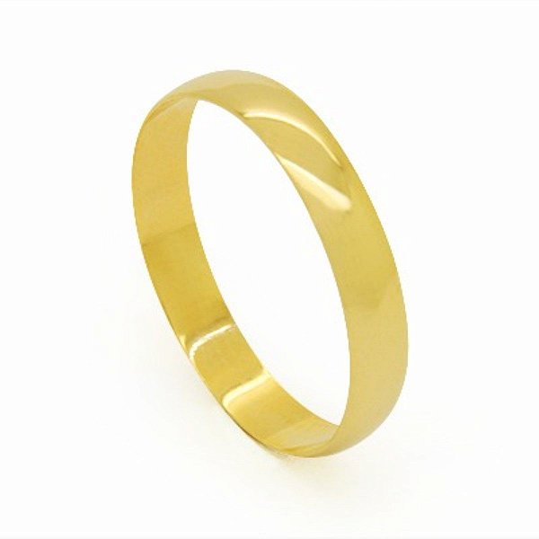 Aliança Ouro 18k Tradicional 3mm Confort