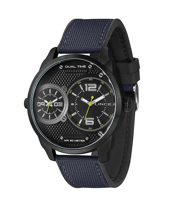 Relógio Masc Dual Time Lince MRNH214L50