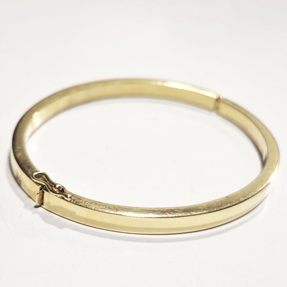 Pulseira ouro 18k bracelete liso largo