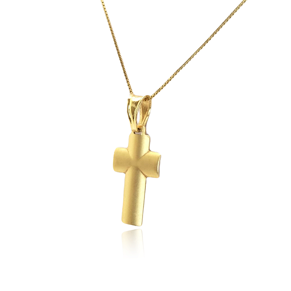 Pingente ouro 18k cruz reta