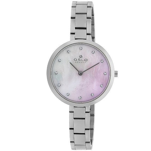 Relógio Oslo Slim Feminino Prata com Madrepérola OFBSSS9T0030