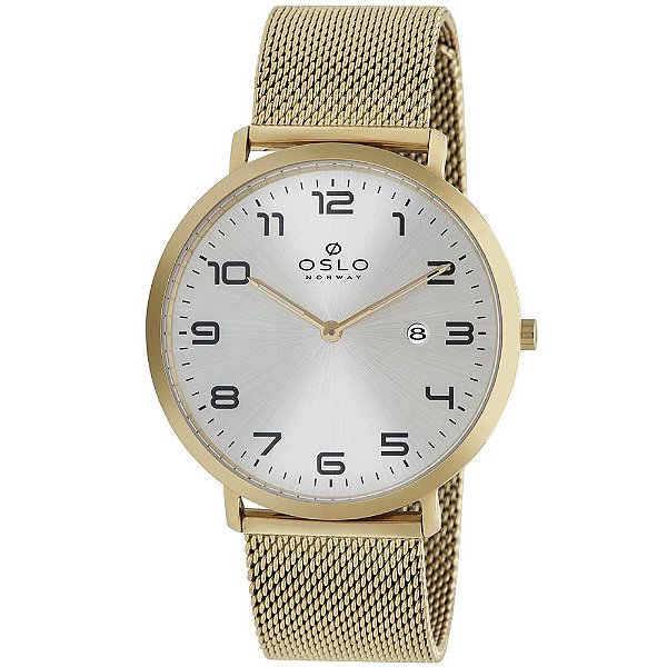 Relógio Oslo Macsulino Dourado OMGSSS9U0009