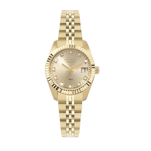 Relógio Technos Feminino Riviera Dourado 2015CEL/1X