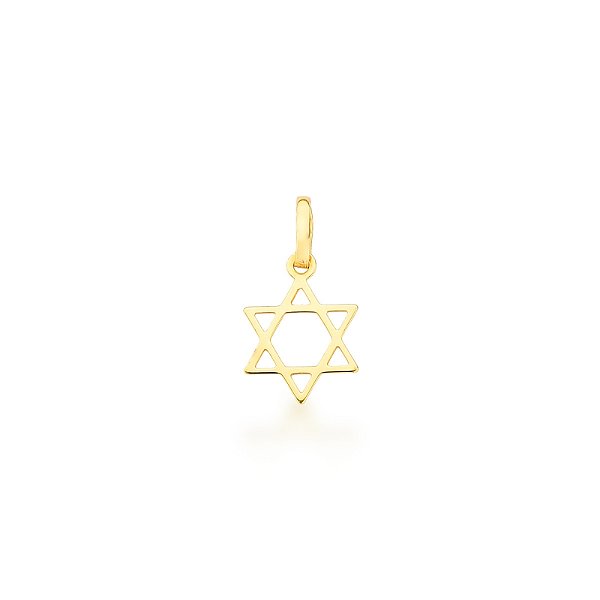 Pingente Estrela de Davi em Ouro 18k