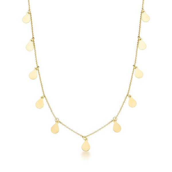 Gargantilha Choker Gotas Pendentes em Ouro 18k
