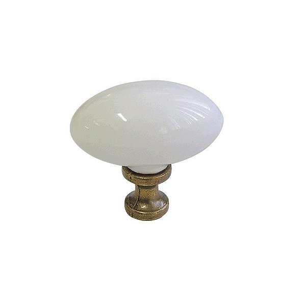 Puxador Cerâmica IL 7011 - Branco - 40MM