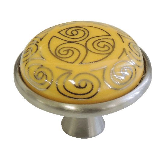 Puxador Cerâmica IL 7015 - Amarelo - 42x31MM