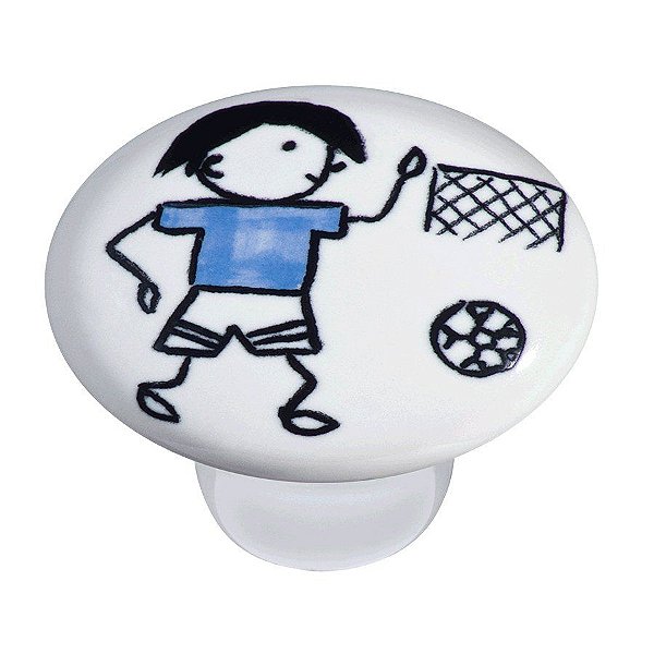 Puxador Cerâmica IL 7042 - Menino Gol - 37MM