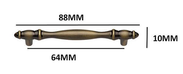 Puxador Colonial 104 - Antique - 64MM