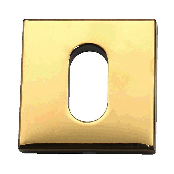 Roseta Quadrada para Fechadura  - IL 210 - Dourado
