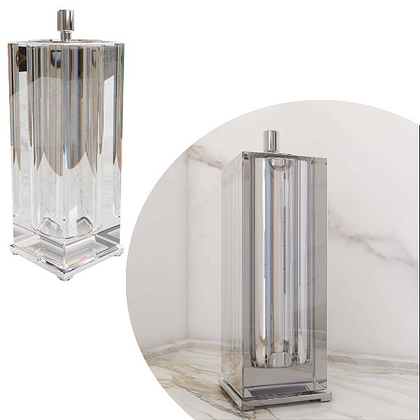 Porta Escova de Dente - Cristal com Latão