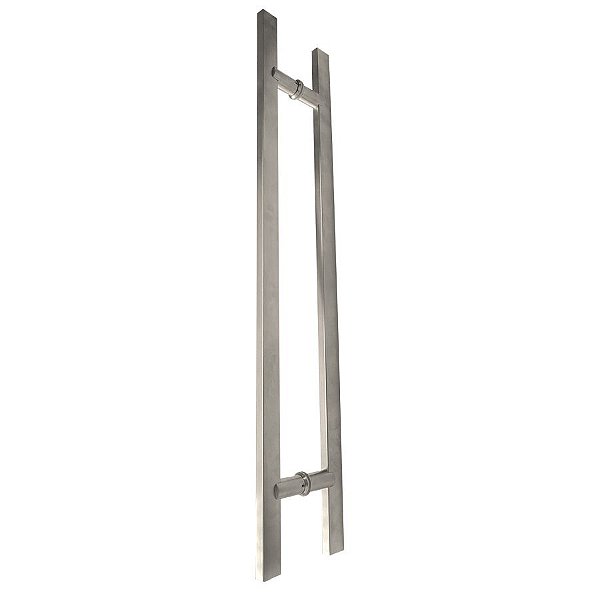 Puxador Duplo DF 934-Inox 202 - Escovado - 60 cm