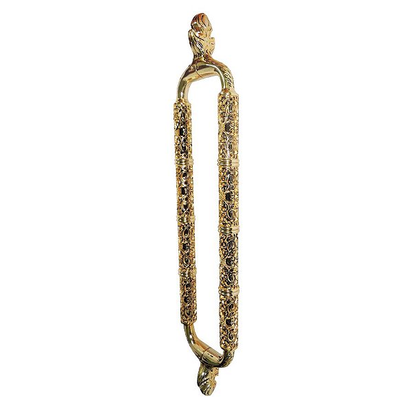 Puxador Duplo DF 946 - Dourado/Preto - 44.5 cm