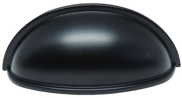 Puxador Concha Vivaro 220 - Preto - 76MM